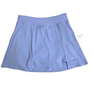 NWT YOGALICIOUS Nudetech Rib & Tonic Tennis Golf Skort Women’s Size M Blue